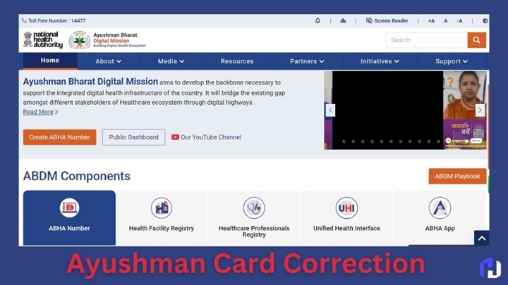 Ayushman Card Correction Online