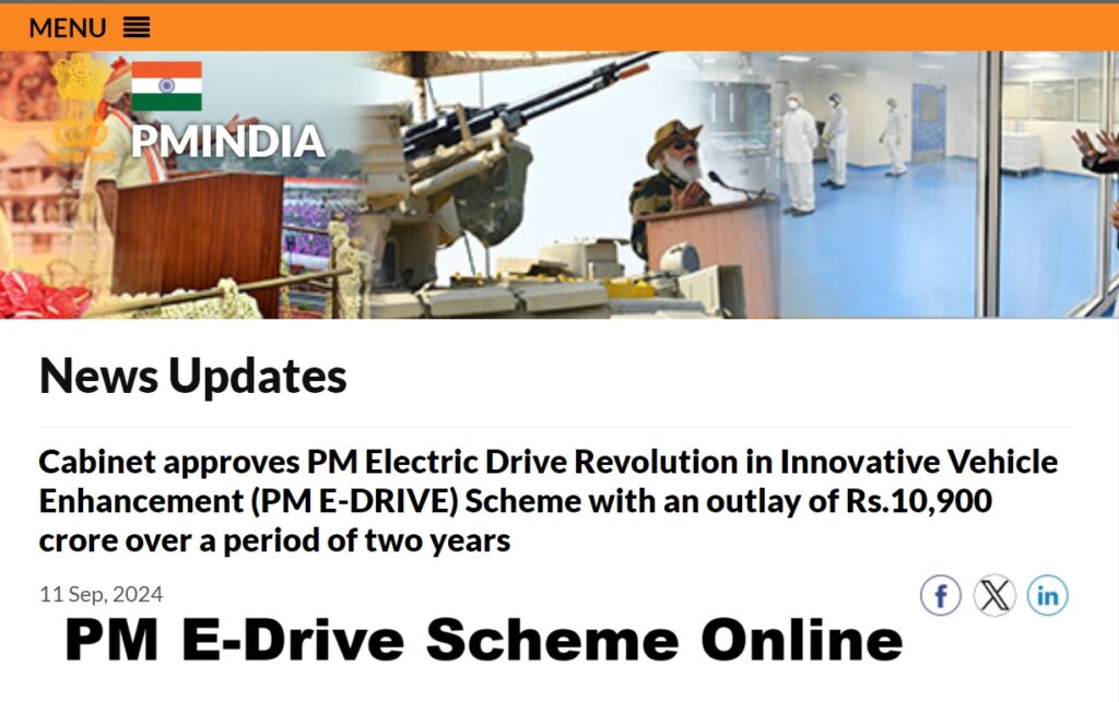 PM E-Drive Scheme